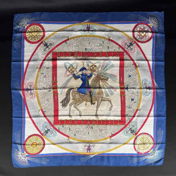 Foulard de soie Hermès ( feux d'artifice )